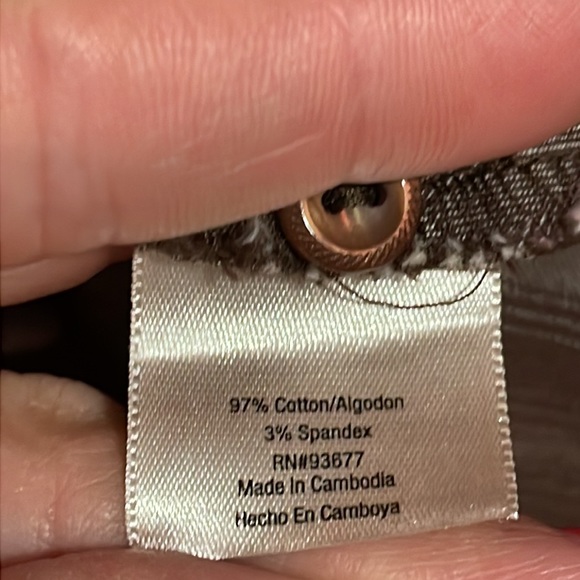 •ST.JOHN'S BAY•BROWN & PINK STRIPED 3/4 SLEEVE V NECK BUTTON UP BLOUSE XL EUC - Picture 6 of 6